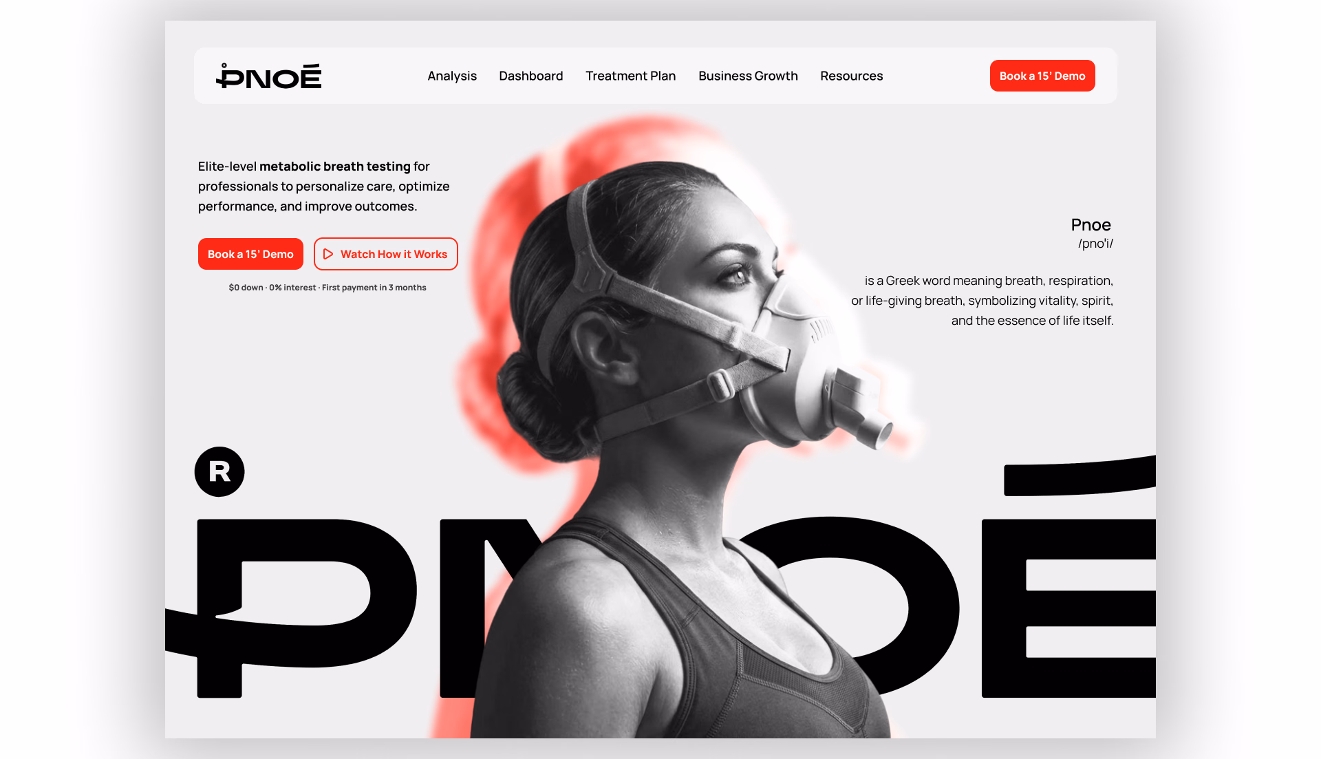 PNOĒ hero, redesigned